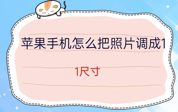 苹果手机怎么把照片调成1:1尺寸 怎样用iPhone手机把图片的尺寸缩小？